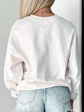 LUCKY Graphic Round Neck Long Sleeve Sweatshirt Woman Sweatshirts