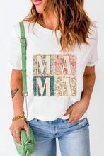White Mama Floral Graphic Tee with Green Strap Bag