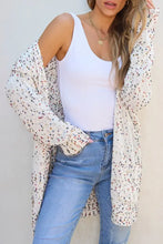 Open Front Long Sleeve Cardigan Ivory Woman Outerwear