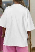 White Oversized Star Design Cotton T-Shirt for Women Woman T Shirts