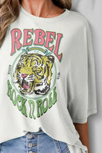 White Oversized Tiger Graphic T Shirt for Women Woman T Shirts