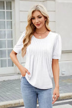 White Puff Sleeve Top for Women White Woman T Shirts