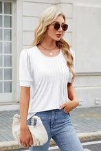 White Puff Sleeve Top for Women Woman T Shirts