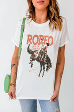 White Rodeo Graphic T-Shirt for Women White Woman T Shirts