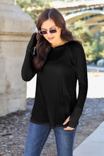White Round Neck Long Sleeve T Shirt for Women Size Round Black Woman T Shirts