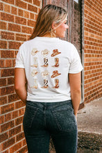 Round Neck Short Sleeve Cowboy Theme T-Shirt Woman T Shirts