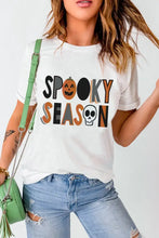 White Spooky Season Graphic T Shirt for Women Woman T Shirts