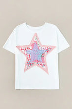 White Star Design Cotton T-Shirt for Women Woman T Shirts