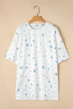 White Star Pattern Oversized T-Shirt Dress for Women Woman T Shirts