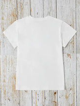 White T Shirt with Colorful Bunny Print for Women Woman T Shirts