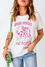 White T-Shirt with Pink Cowboy Graphic for Women White Woman T Shirts