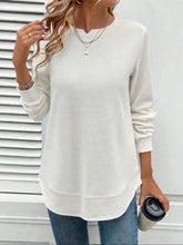 White Textured Long Sleeve Top for Women Woman T Shirts