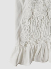 White V-Neck Blouse with Lace Sleeves Woman T Shirts