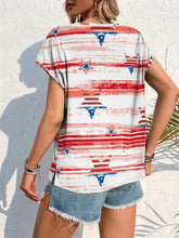 Women's American Flag Star and Stripe Pocket T-Shirt Woman T Shirts