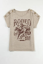 Womens Beige Rodeo Graphic T-Shirt Woman T Shirts