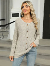 Womens Button-Down Knit Cardigan Sweater with Decorative Buttons Woman T Shirts