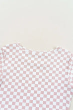 Womens Checkered Short Sleeve Top Woman T Shirts