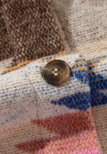 Geometric Button Up Long Sleeve Jacket Woman Outerwear