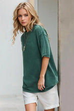 Womens Dark Green Oversized Cotton T Shirt Woman T Shirts