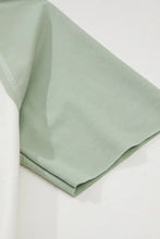 Womens Green and White Raglan Button Up Shirt Woman T Shirts