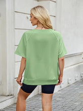Women's Green Top and Black Shorts Set Basic Stretch Rayon Blend Woman T Shirts