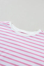 Womens High Low Striped Color Block T Shirt Cotton Elastane Woman T Shirts