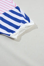 Womens High Low Striped Color Block T Shirt Cotton Elastane Woman T Shirts