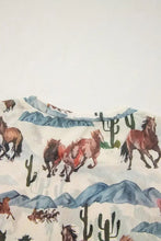 Womens Horse Print T Shirt with Denim Shorts Set Woman T Shirts