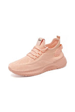 Women's Knit Fashion Sneakers in Beige Pink and Peach Pink Woman Athletic Shoes