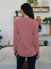Women's Long Sleeve Pink Shirt with Side Buttons Woman T Shirts