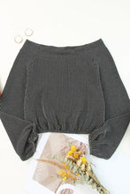 Womens Off the Shoulder Ribbed Knit Top Woman T Shirts