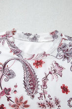 Womens Paisley Patterned Tie Back T Shirt Woman T Shirts
