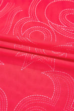 Women's Pink and Red Patterned Short Sleeve Top Woman T Shirts