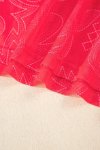 Women's Pink and Red Patterned Short Sleeve Top Woman T Shirts