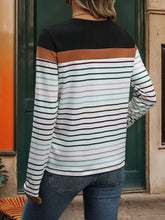 Women's Striped Long Sleeve Basic T Shirt Woman T Shirts