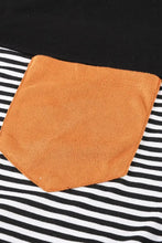 Women's Striped Long Sleeve Pocket Shirt Woman T Shirts