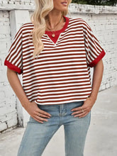 Womens Striped Short Sleeve Basic T Shirt Woman T Shirts