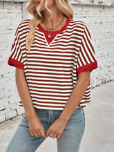 Womens Striped Short Sleeve Basic T Shirt Woman T Shirts
