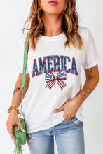 Women's White Patriotic Design T-Shirt Woman T Shirts