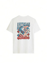 Women's White Patriotic Graphic Short Sleeve T-Shirt Woman T Shirts