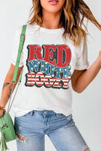Womens White Red White Boozy Graphic T Shirt Woman T Shirts