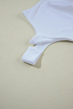 Womens White Ribbed Tank Bodysuit Basic Style Woman Bodysuits