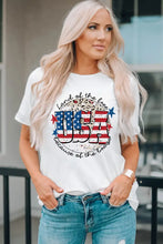 USA Graphic Round Neck Tee Woman T Shirts