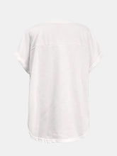 Women's White Sequin Volleyball Graphic T-Shirt Woman T Shirts