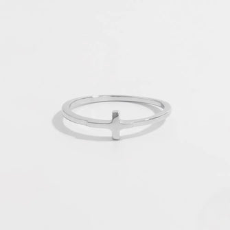 925 Sterling Silver Cross Ring Silver