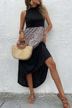Perfee Leopard Contrast Sleeveless Maxi Dress Woman Maxi Dress