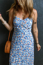 Ruched Ruffle Hem Printed Cami Dress Woman Maxi Dress