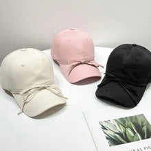 Bow Solid Color Baseball Cap Blush Pink One Size