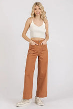 Mittoshop Twill Patch Pocket High Rise Wide Leg Pants Woman Pants