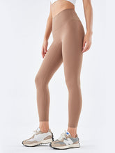 Wide Waistband Sports Leggings Mocha